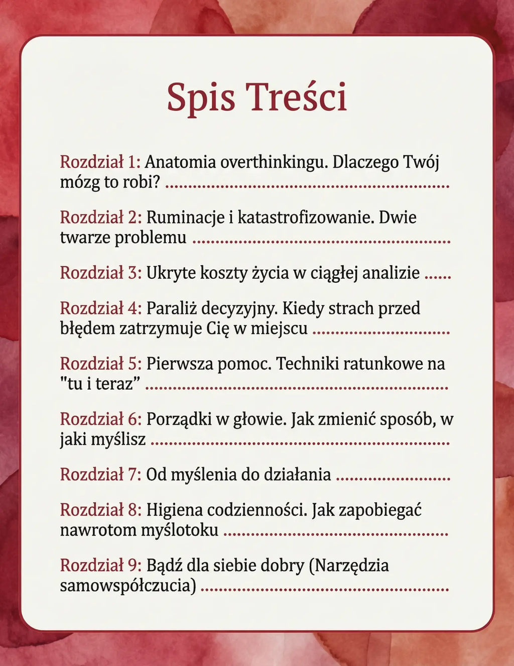 CIĘŻAR WŁASNYCH MYŚLI - Jak przestać się martwić na zapas i odzyskać kontrolę nad układem nerwowym.